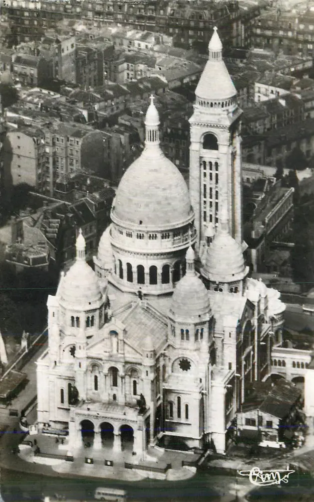 Sacro-Cora de Montmartre — vista aérea — editor 'C. M.' - Frente