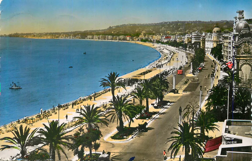 Vista da Promenade des Anglais em Nice — editor Munier, n° 0780 - Frente