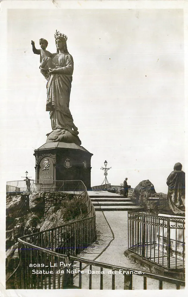 Statue de Notre-Dame de France — Le Puy — éditeur inconnu, n° de série 8039 - Recto