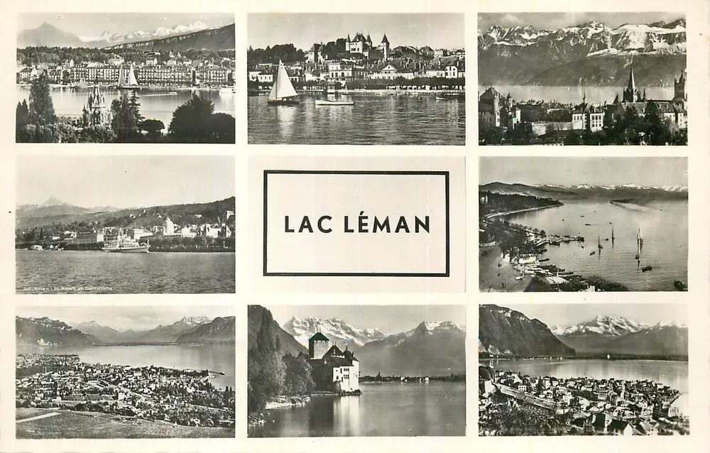 Lago Léman — vista panorâmica — editor não identificado, número de série não visível - Frente