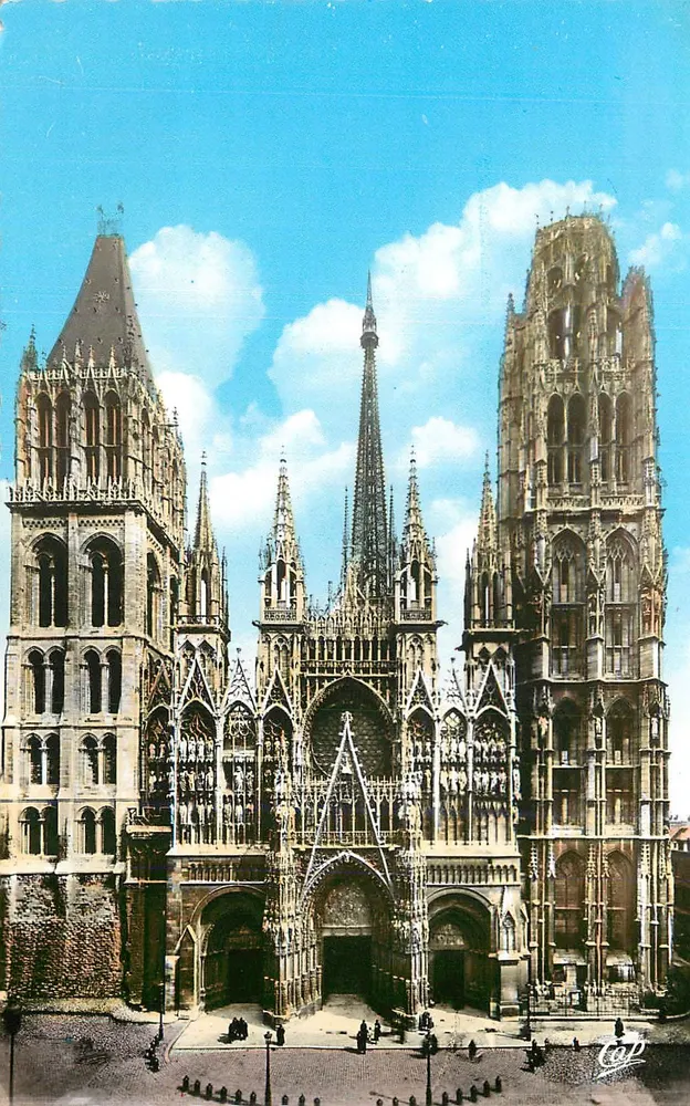 Catedral de Nossa Senhora de Reims — vista da fachada — editor C. L. P. n° 123 - Frente