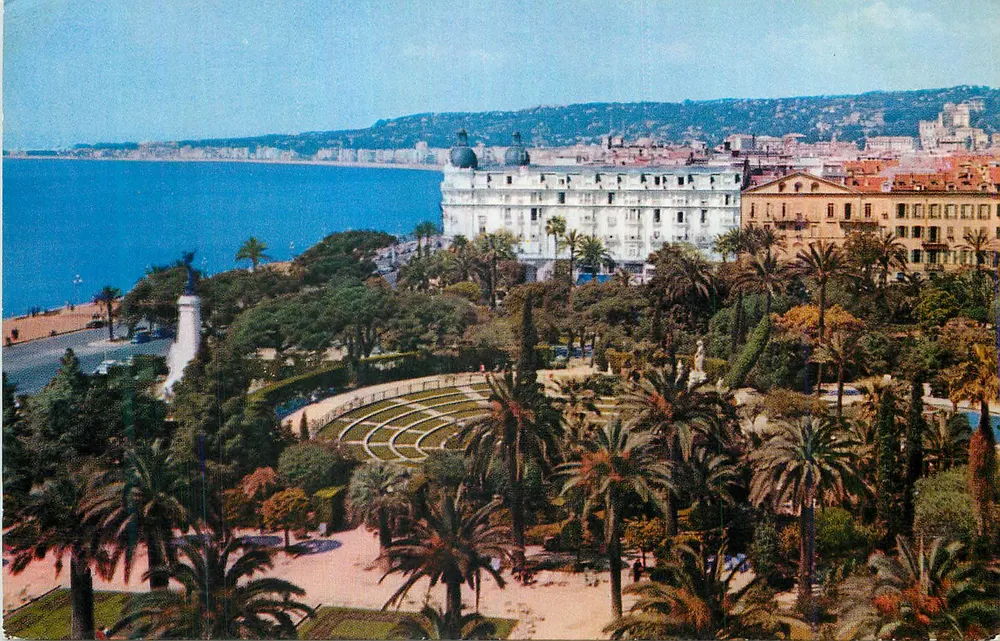 Ansicht von Nice — Promenade des Anglais und Garten des Palastes Lascaris — Verlag nicht sichtbar - Vorderseite