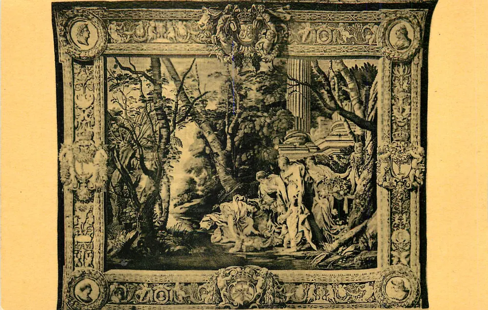 Cena mitológica em um quadro ornamental — gravura — editor e número de série ilegíveis - Frente