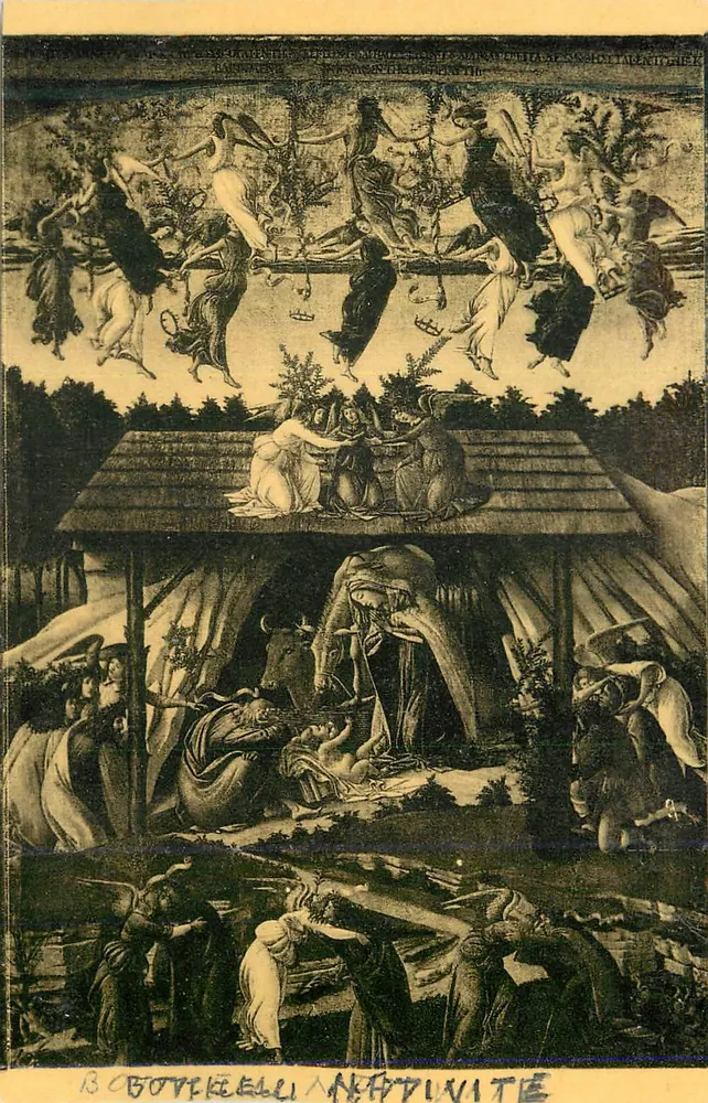 Natividade — fresco de Botticelli — editor desconhecido, número de série 13 - Frente