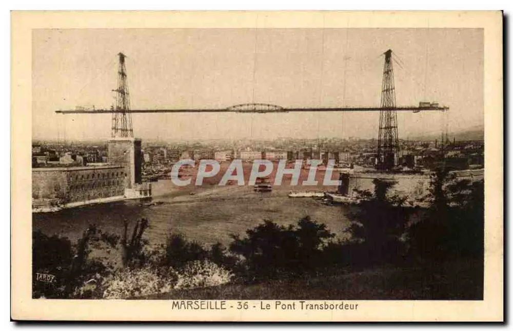 Marselha - O Ponte Transbordeur — editor A. Tardy, n°36 - Frente