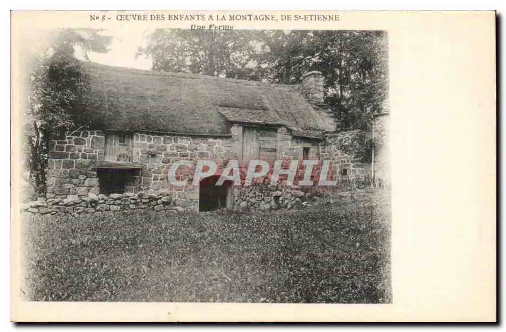 Arbeit der Kinder in den Bergen, Saint-Étienne — Ein Bauernhof — Verlag: Arbeit der Kinder in den Bergen - Vorderseite