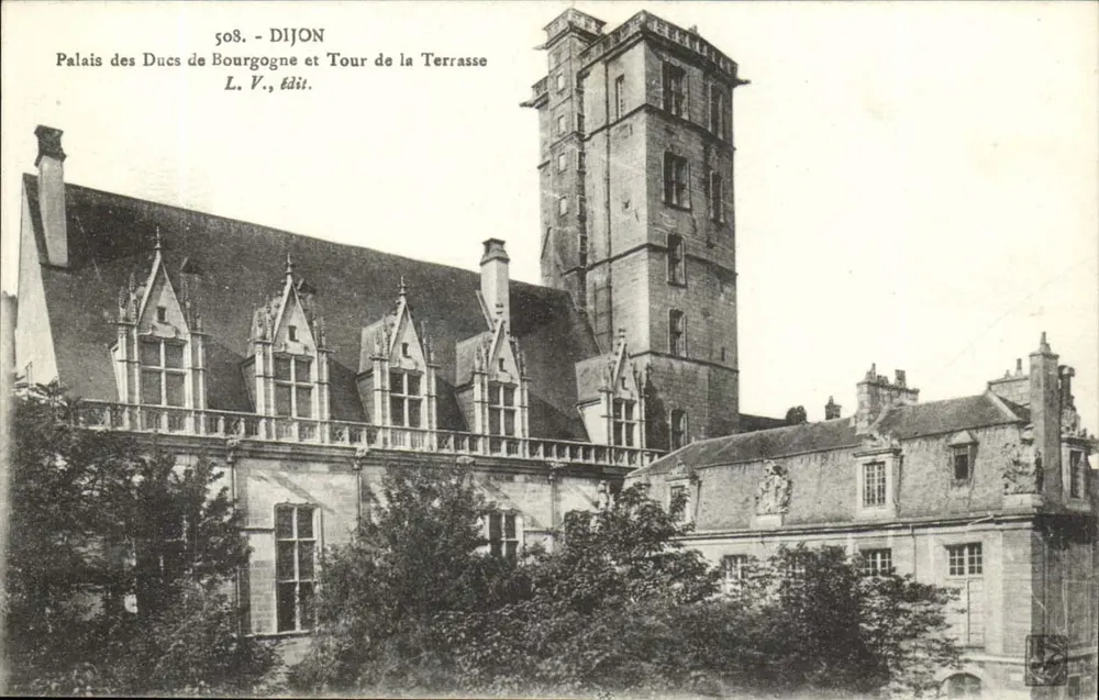 Dijon - Schloss der Herzöge von Burgund und Turm der Terrasse — L. V., Verlag - Vorderseite