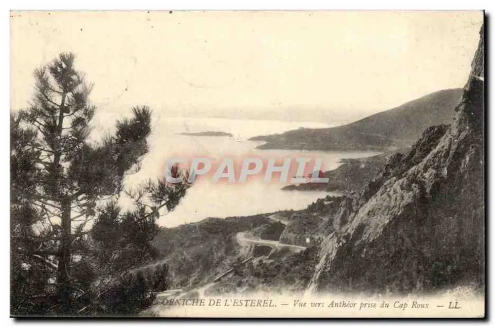 Corniche de l'Esterel — Uitzicht naar Anthéor genomen vanaf Cap Roux — LL - Voorkant