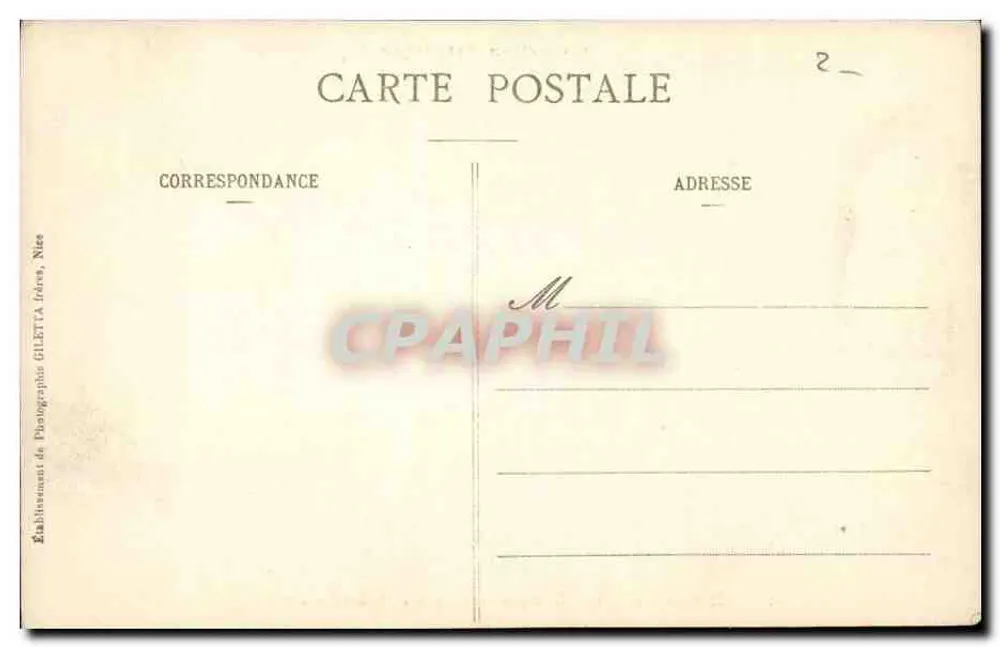 Lac du Bourget et les Alpes Dauphinoises — Collection Artistique — Édition Guetta, phot. Nice, n° 2256 - Verso