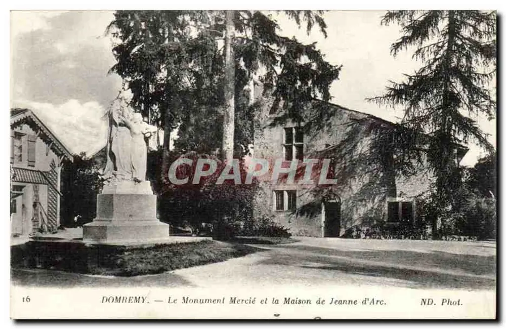 Dombes — Denkmal Mercié und das Haus der Jeanne d'Arc — ND. Phot. - Vorderseite