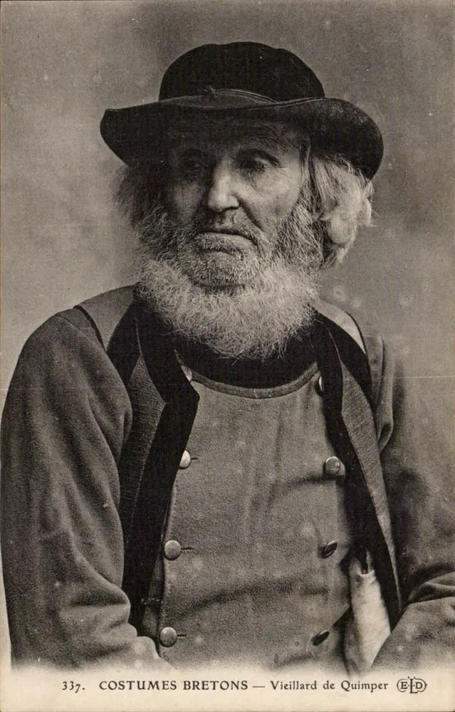 Trajes Bretões — Velho de Quimper — Editor E.P.D. n°337 - Frente