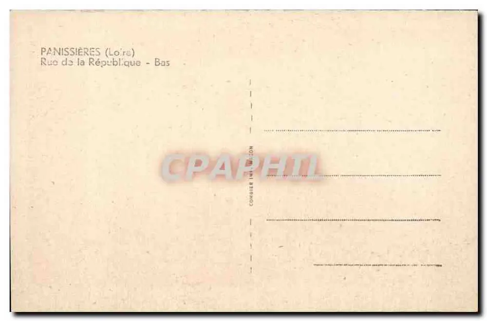 PANISSIÈRES (Loire) — Rue de la République - Bas — Fayard, editor - Verso
