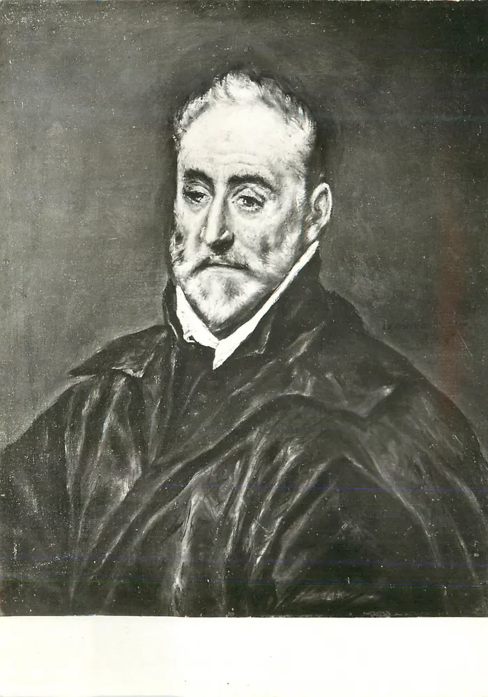 Retrato de um homem idoso — desenho a lápis — editor desconhecido - Frente