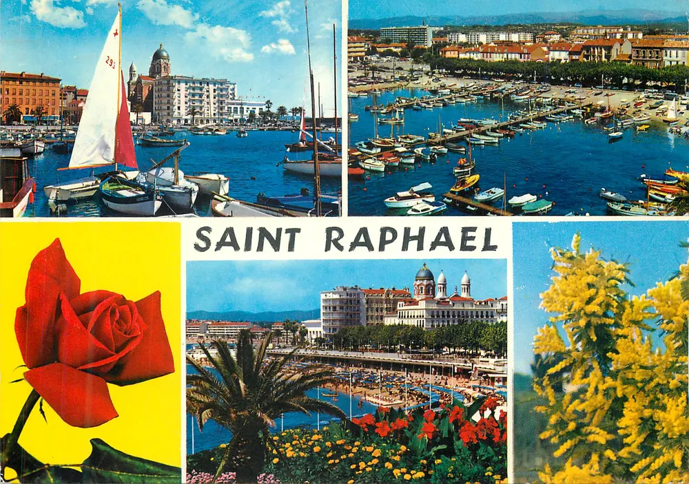 Saint-Raphaël — vista do porto e das praias — editor não visível - Frente