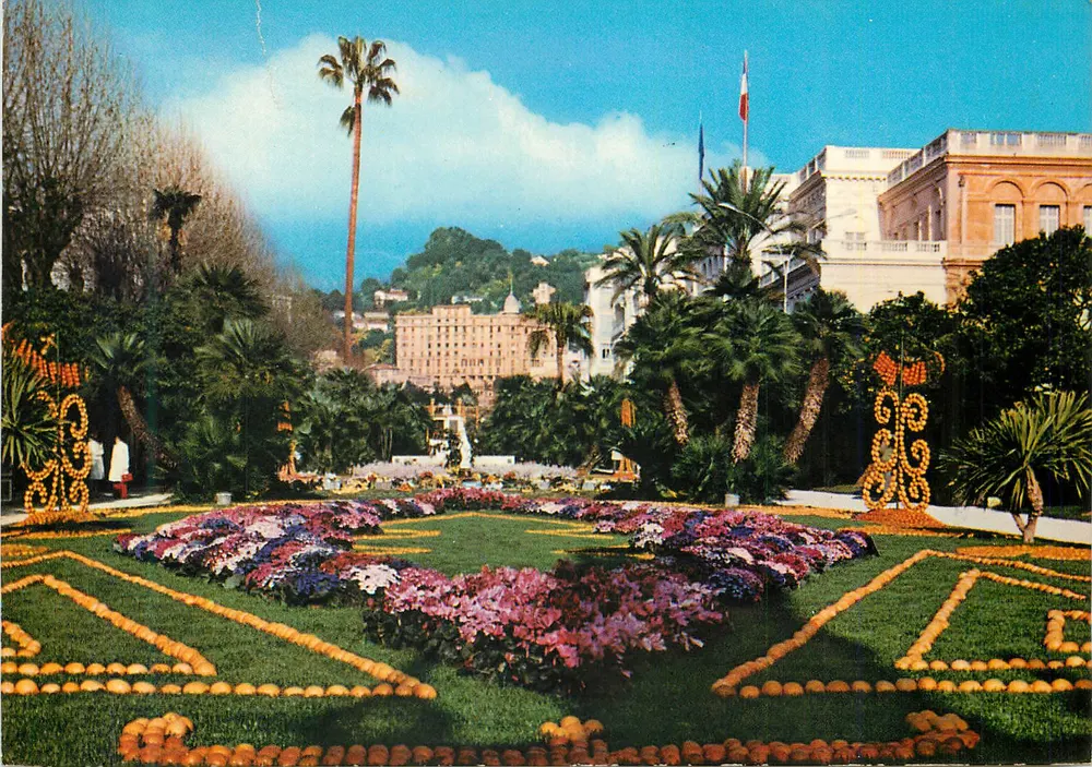 Jardim de inverno em Mônaco — vista do Palácio Real — editor não identificado - Frente
