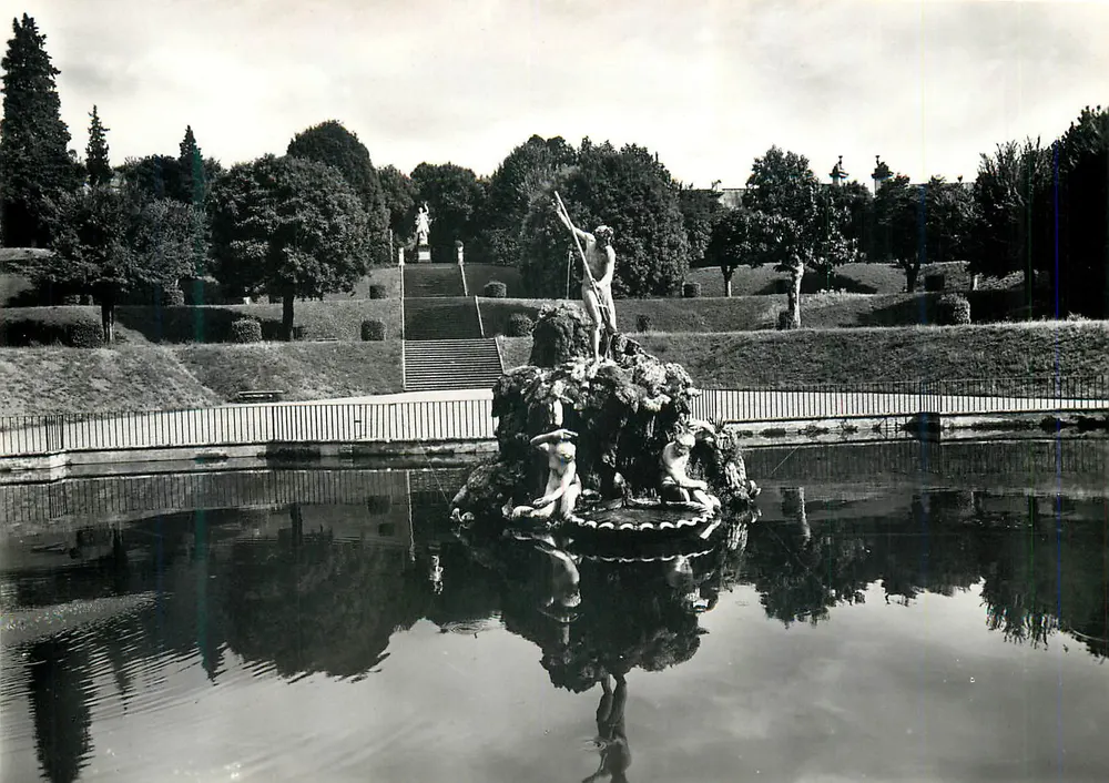 Fontanna Neptuna — Ogrody Pałacu Versailles — wydawnictwo nieznane - Awers