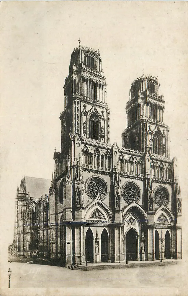 Cathédrale Notre-Dame de Reims — vue de la façade — éditeur Cayet - Recto
