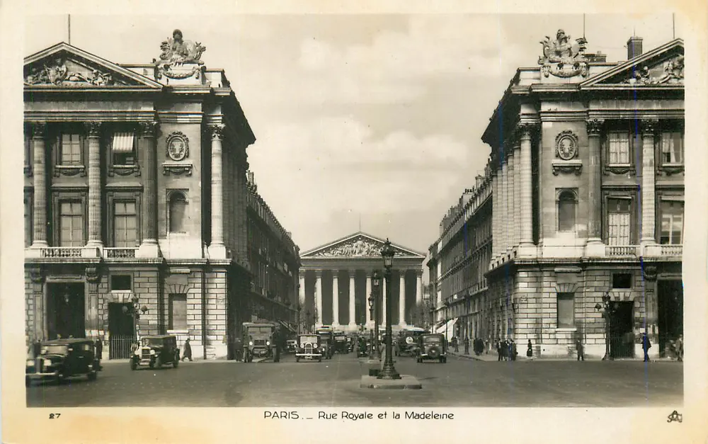 Paris — Rue Royale e a Madeleine — editor A. S. n° 27 - Frente