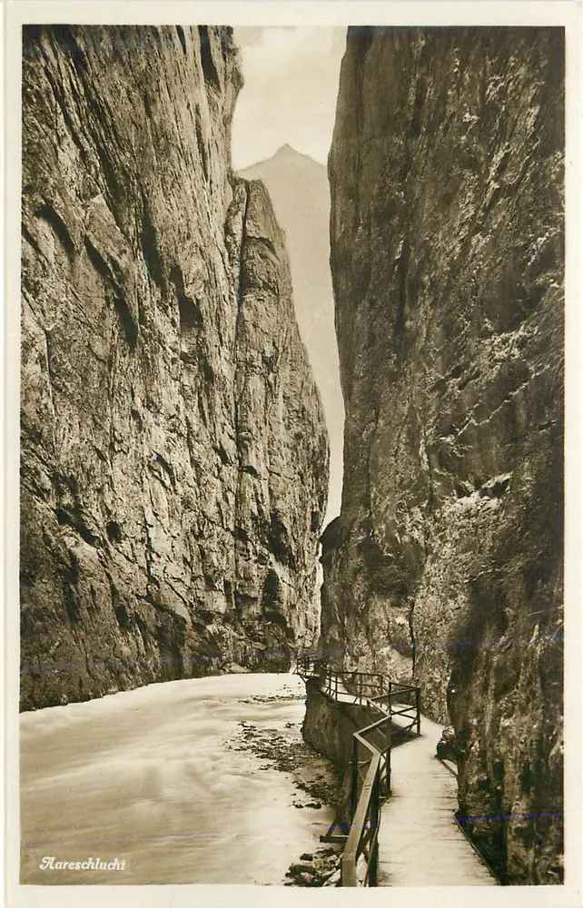 Arareschlucht — garganta espetacular — editor desconhecido, número de série não visível - Frente