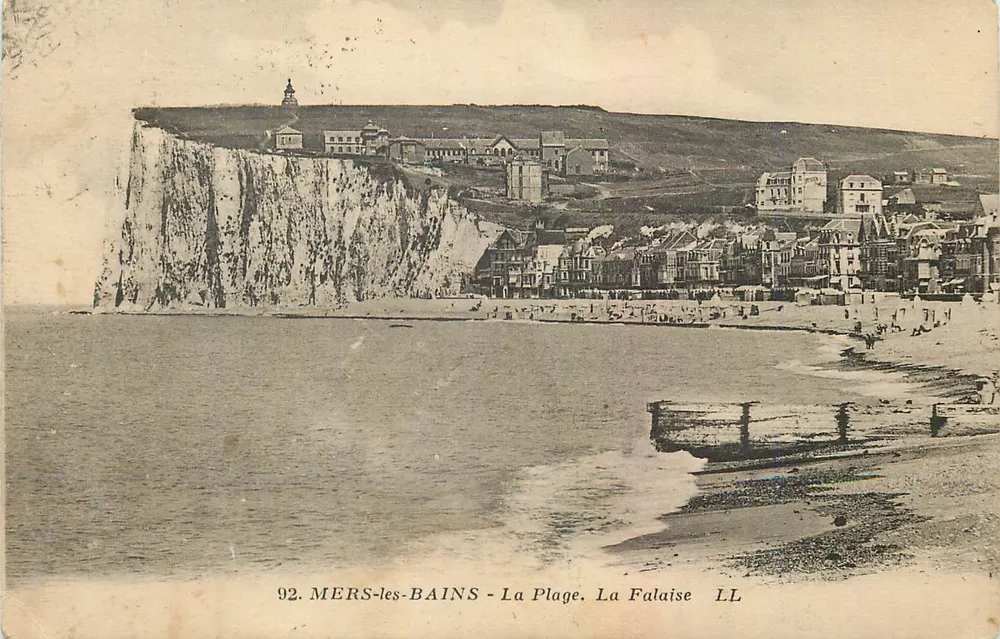 MERS-les-BAINS - La Plage. La Falaise — LL - Recto