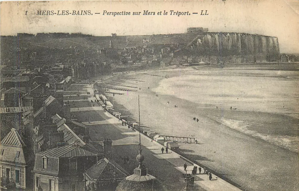 Mers-les-Bains — Perspectiva sobre Mers y el Tréport — LL - Anverso