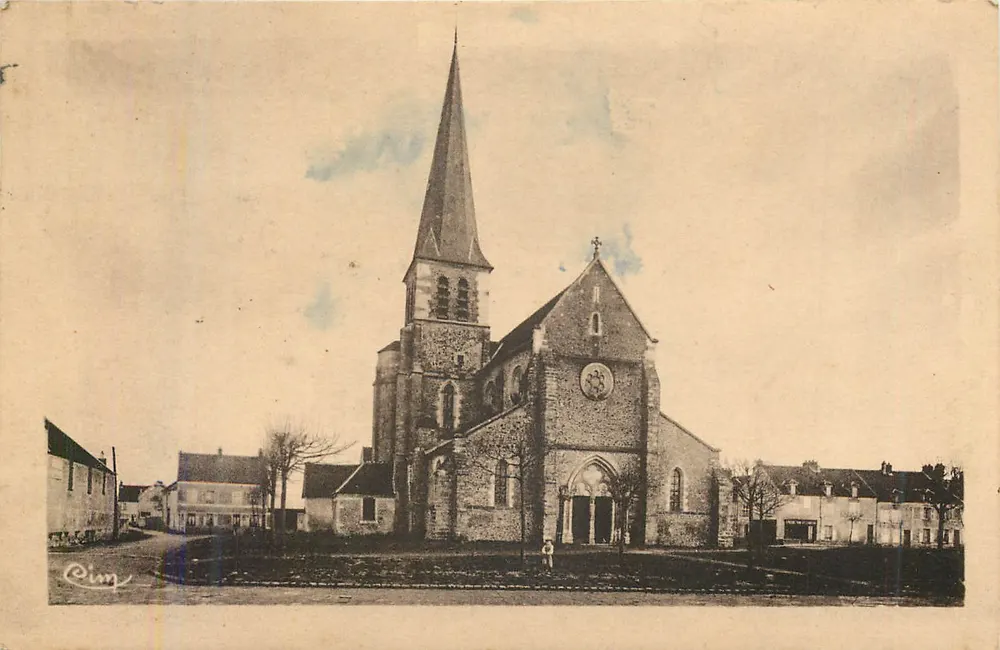 Kirche Saint-Pierre von Saint-Pierre-sur-Dives — allgemeiner Blick — Verleger R. Cuny, Nummer 123 - Vorderseite