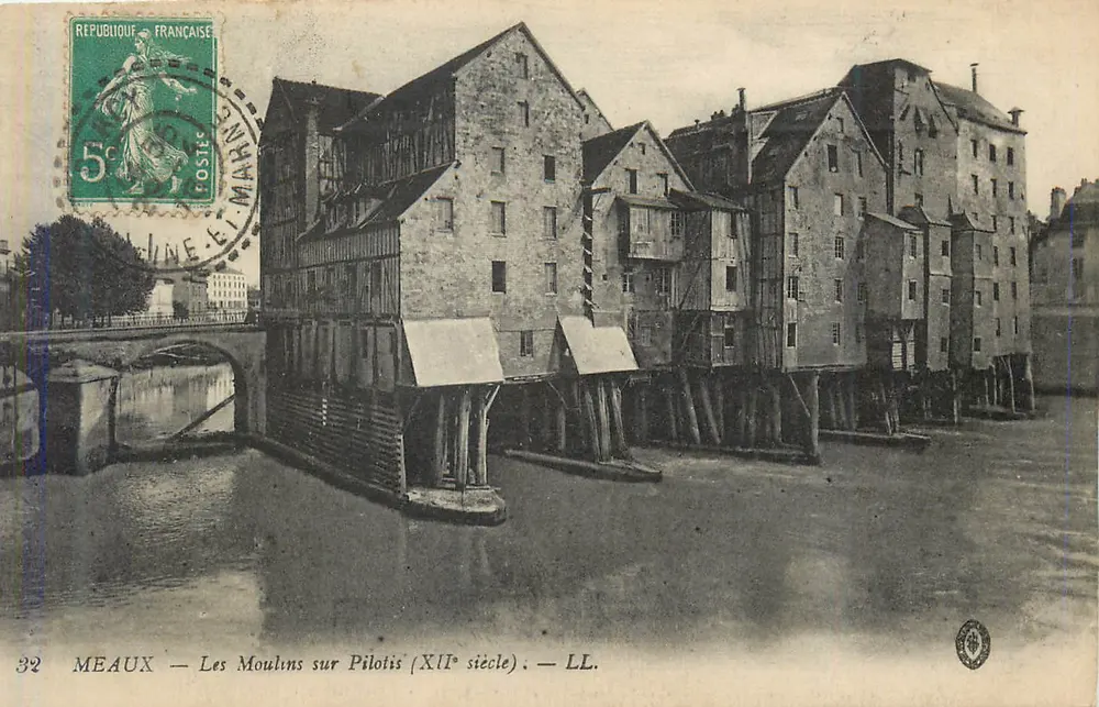 Meaux — Les Moulins sur Pilotis (XIIe siècle) — LL. - Recto