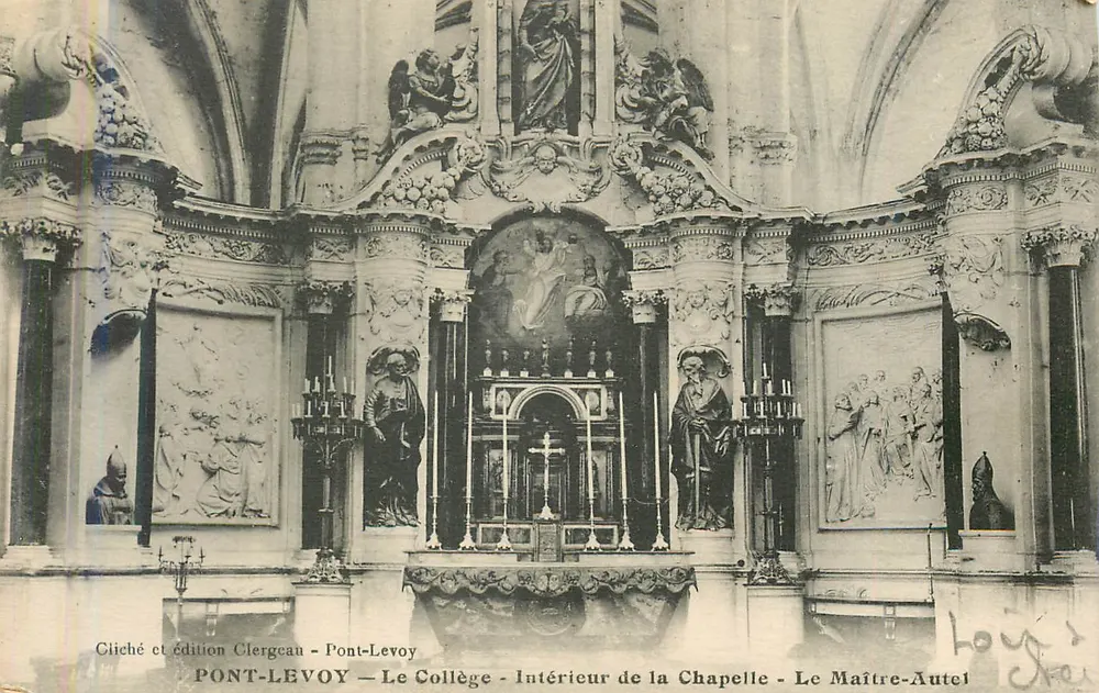 Pont-Levoy — Le Collège — Innenansicht der Kapelle — Der Meisteraltar - Vorderseite