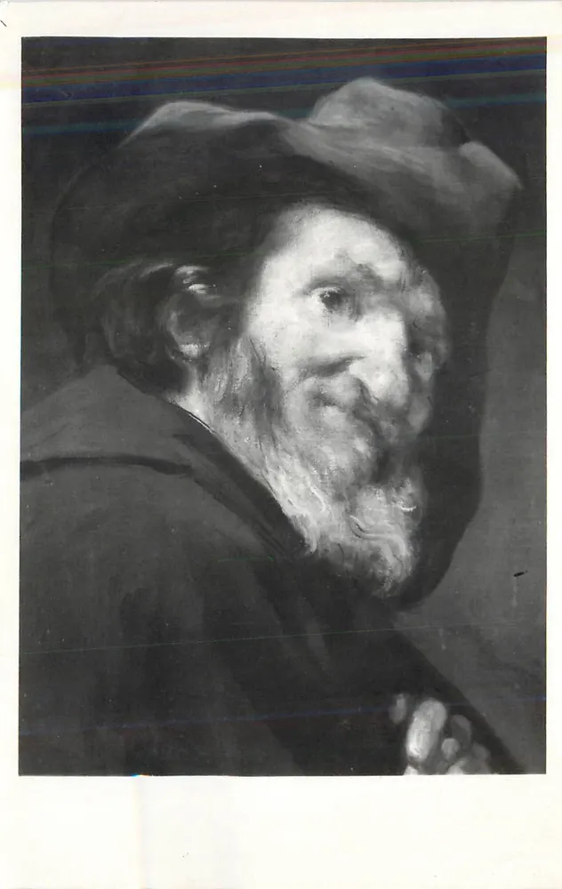 Portret staruszka z brodą — dzieło sztuki — wydawca nieznany, numer serii nieczytelny - Awers