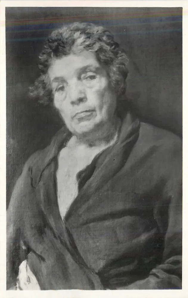 Retrato de uma mulher idosa — desenho a lápis — editor desconhecido - Frente