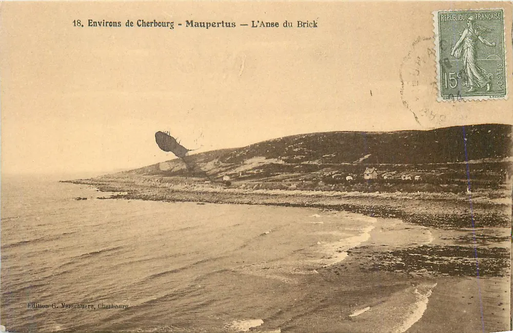 Environs de Cherbourg - Maupertus - L'Anse du Brick — Édition G. Versciere, Cherbourg - Frente