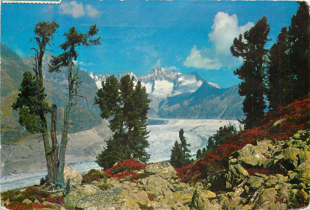 Glaciar da Aiguille du Midi — vista panorâmica — editor não identificado - Frente