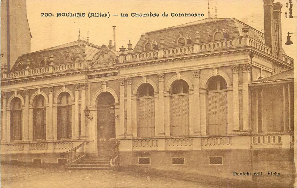 Moulins (Allier) — A Câmara de Comércio — Devichi édit Vichy - Frente
