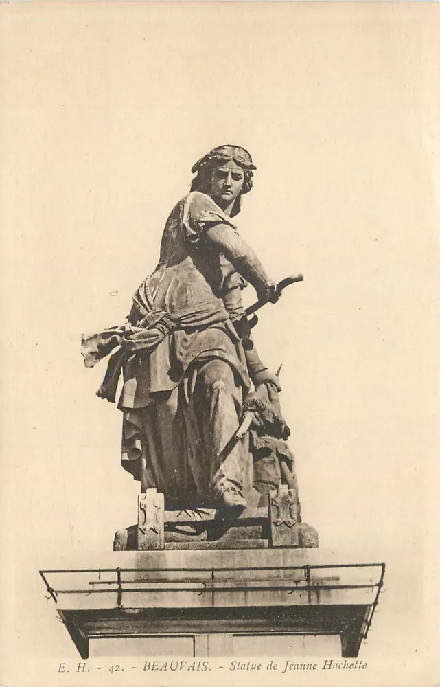 Estátua de Jeanne Hachette — Beauvais — E.H. - 42 - Frente