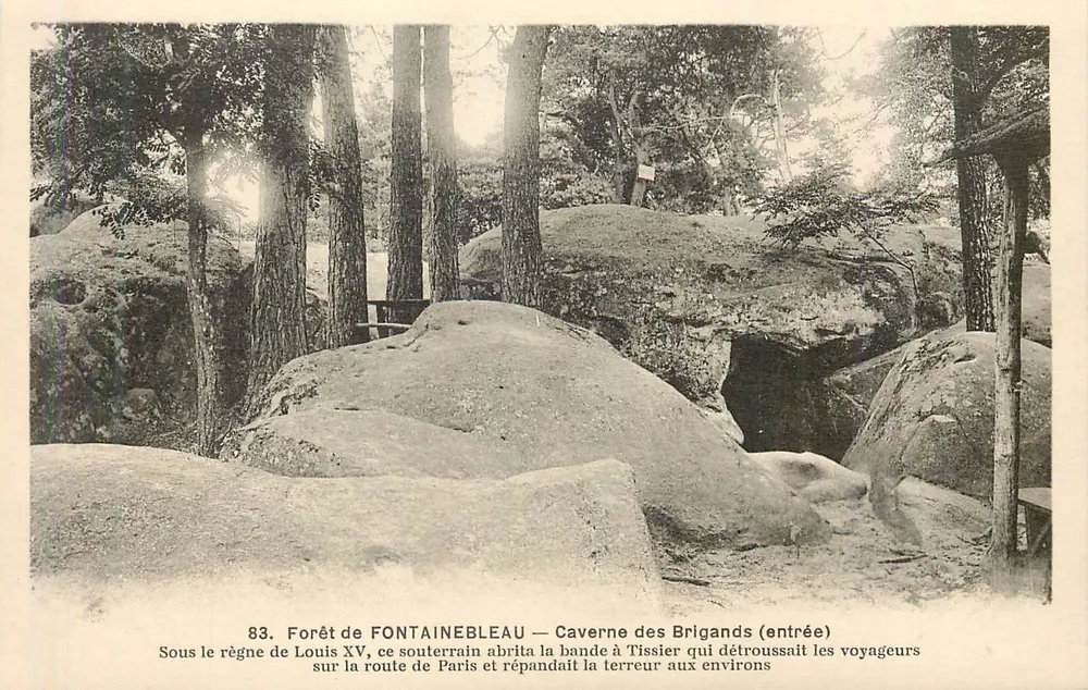 Wald von FONTAINEBLEAU — Höhle der Räuber (Eingang) - Vorderseite