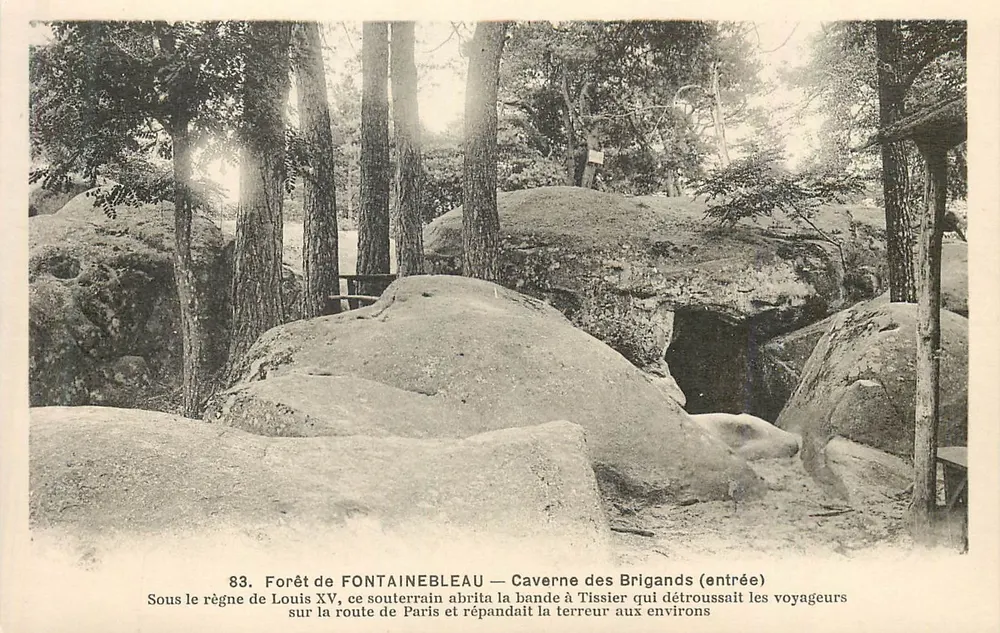 Wald von FONTAINEBLEAU — Höhle der Räuber (Eingang) - Vorderseite