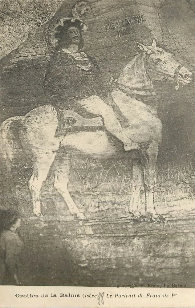 Grotten von La Balme (Isère) — Das Portrait von François I. — F. Ronx, La Balme - Vorderseite