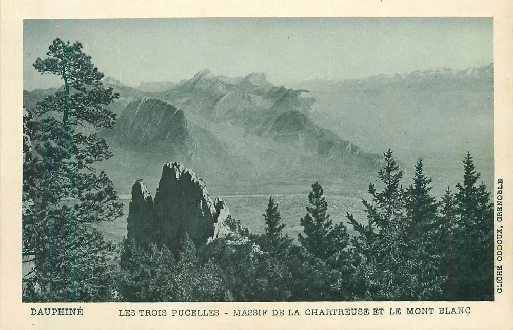 Les Trois Pucelles - Massif de la Chartreuse und Mont Blanc — Dauphiné, Fotografie von Oddoux, Grenoble - Vorderseite