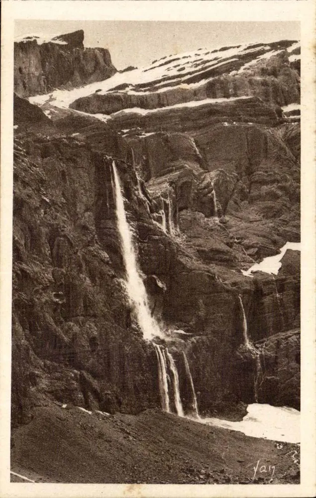 Gavarnie — La Grande Cascade — Édition E. Clauault, Lourdes - Recto