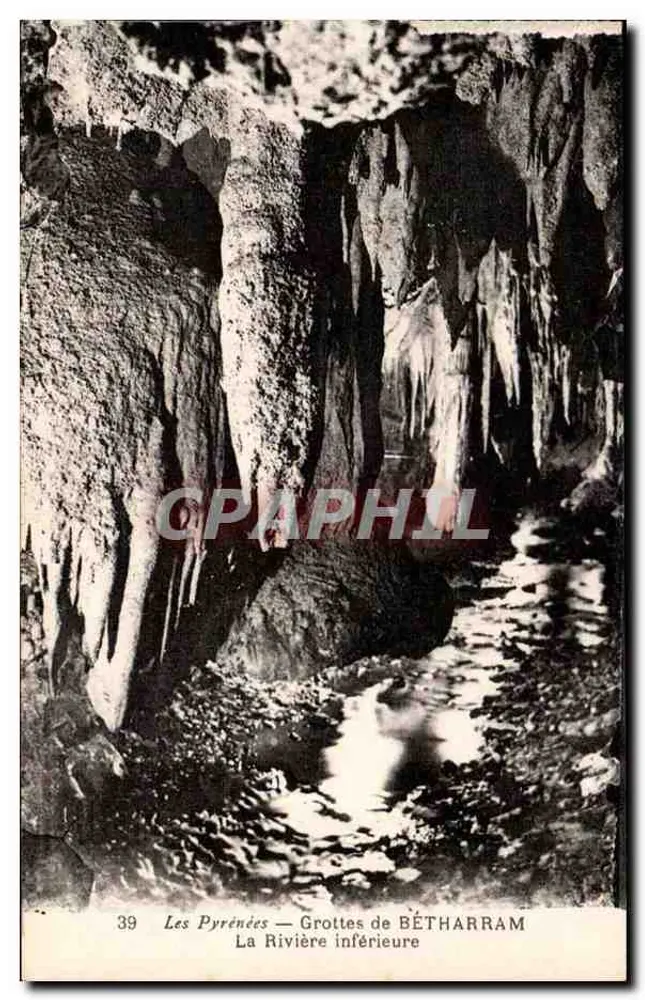 Os Pirineus — Grutas de BÉTHARRAM — A Rio Inferior - Frente