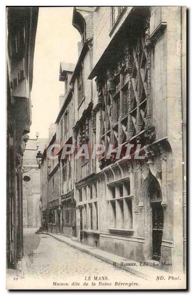 Le Mans — Maison dite de la Reine Bérengère — R. Barbier, Edit. Le Mans - Recto