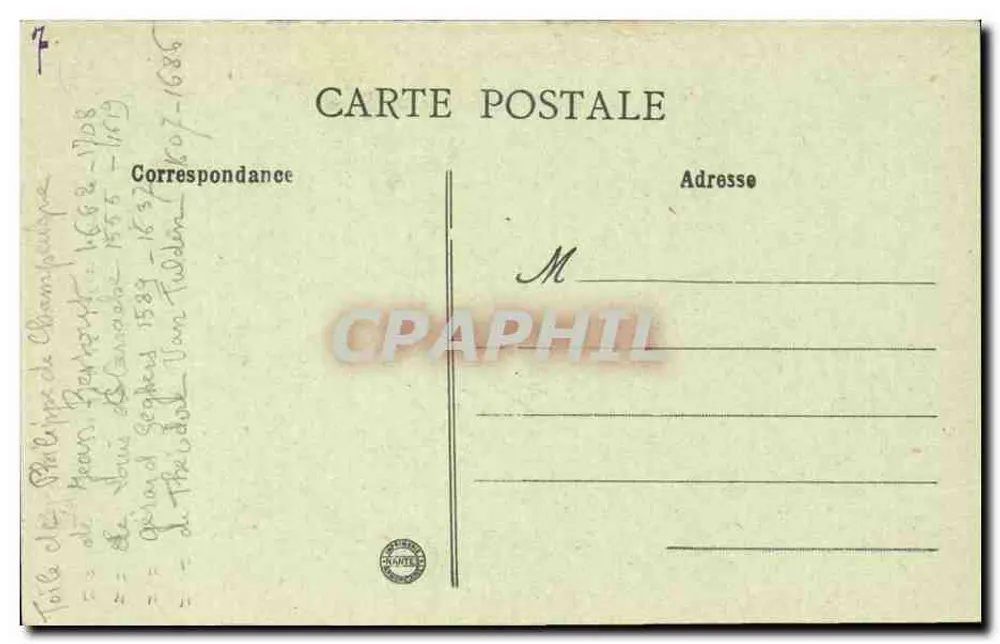 Le Mans - La Couture, Fachada — editor desconhecido, n° de série 200 - Verso