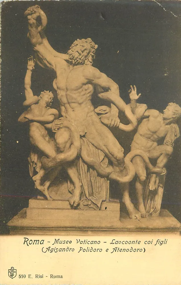Laokoön und seine Söhne — Skulptur von Polidore und Atenodoro — Vatikanmuseum — Rom - Vorderseite