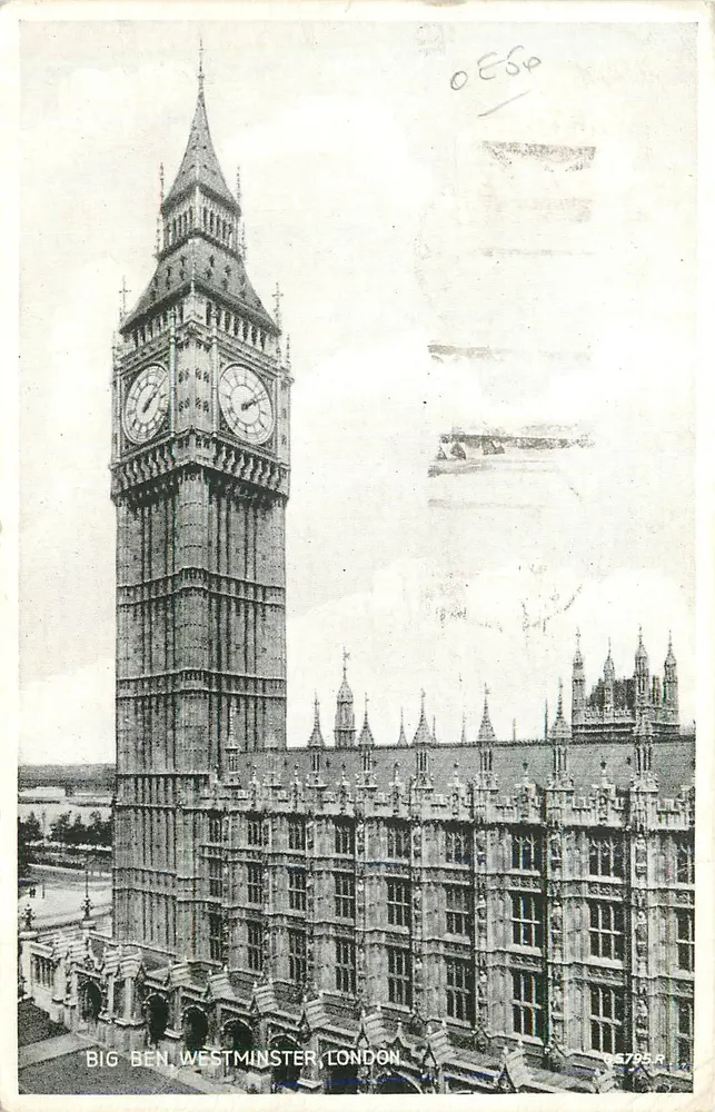 Big Ben, Westminister, Londyn — wydawca E795.A - Awers