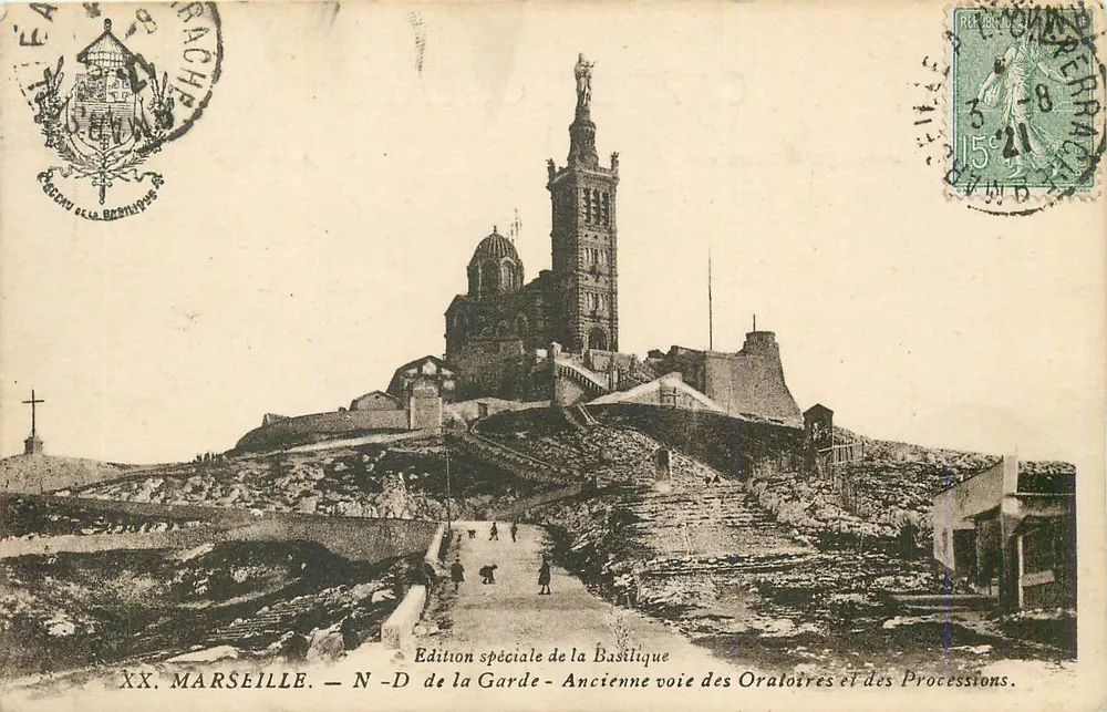 Marseille — Notre-Dame de la Garde — Alte Straße der Oratorien und Prozessionen — Sonderausgabe der Basilika - Vorderseite