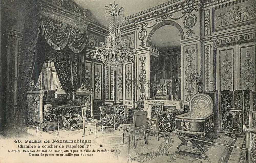 Napoleons Schlafzimmer — Schloss Fontainebleau — Künstlerische Sammlung L. — n°40 - Vorderseite