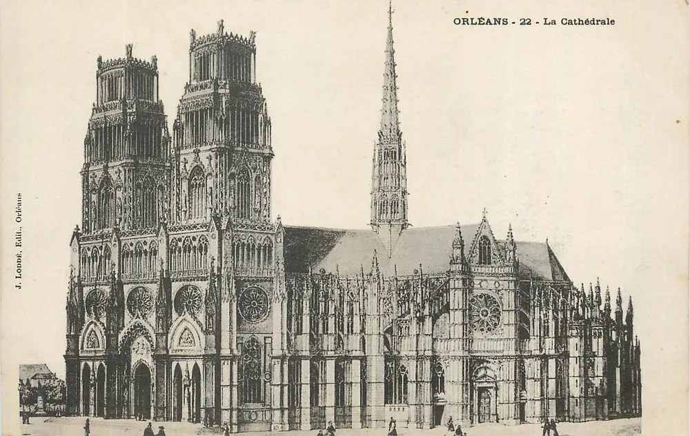 Orléans - A Catedral — J. Lonné, Edili, Orléans - Frente