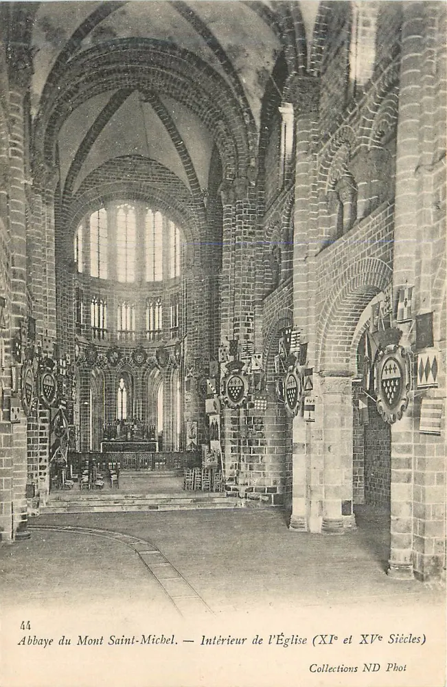 Abtei Mont Saint-Michel — Innenansicht der Kirche (11. und 15. Jahrhundert) — Sammlung ND Phot - Vorderseite