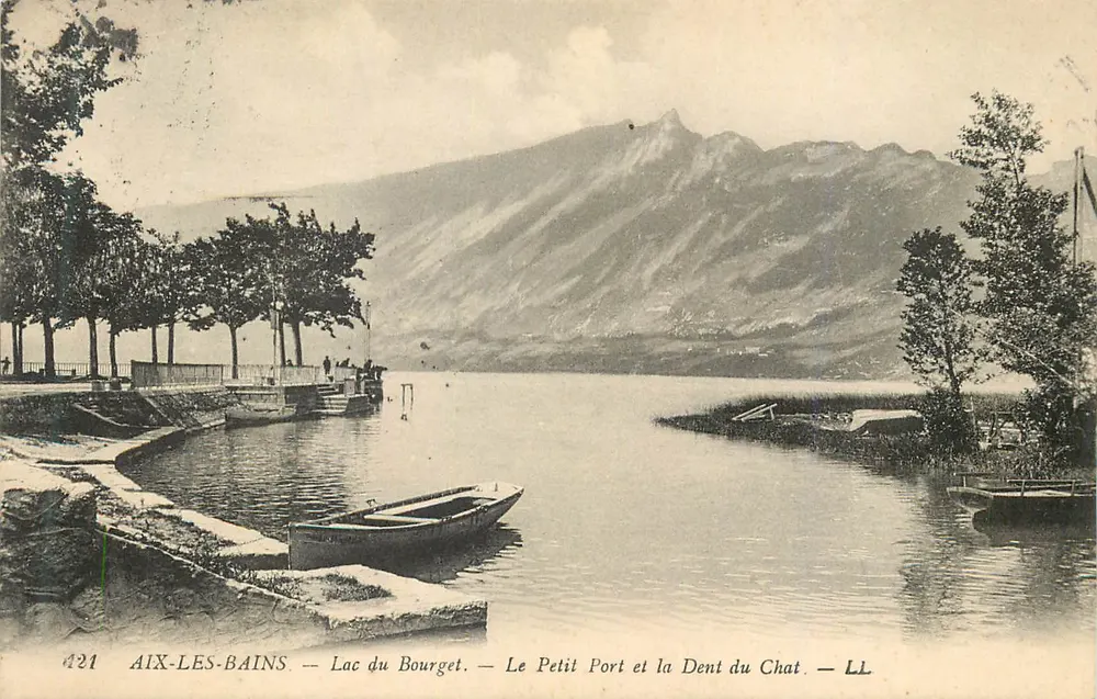 Aix-les-Bains — Lac du Bourget — Le Petit Port et la Dent du Chat — LL - Recto