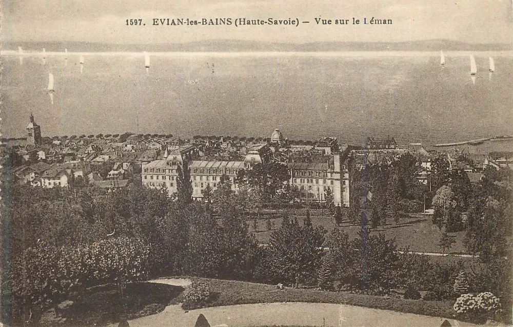 EVIAN-LES-BAINS (Haute-Savoie) — Ansicht des Sees Léman — 1597 - Vorderseite